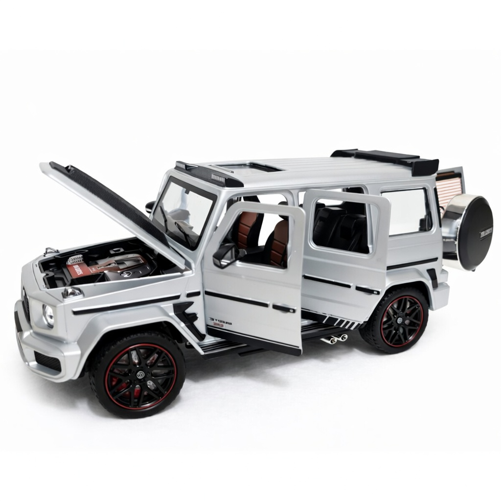 Machetă Auto Mercedes-Benz G-Class Brabus 800 Alb, Metal, Scara 1:24 [6]