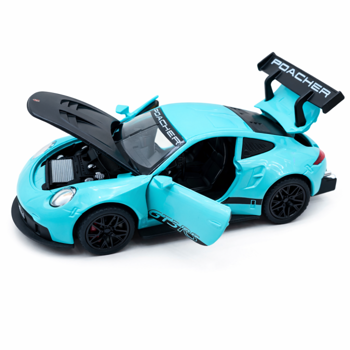 Machetă Auto Porsche GT3 RS Poacher Turcoaz, Metal, Scara 1:32 [6]