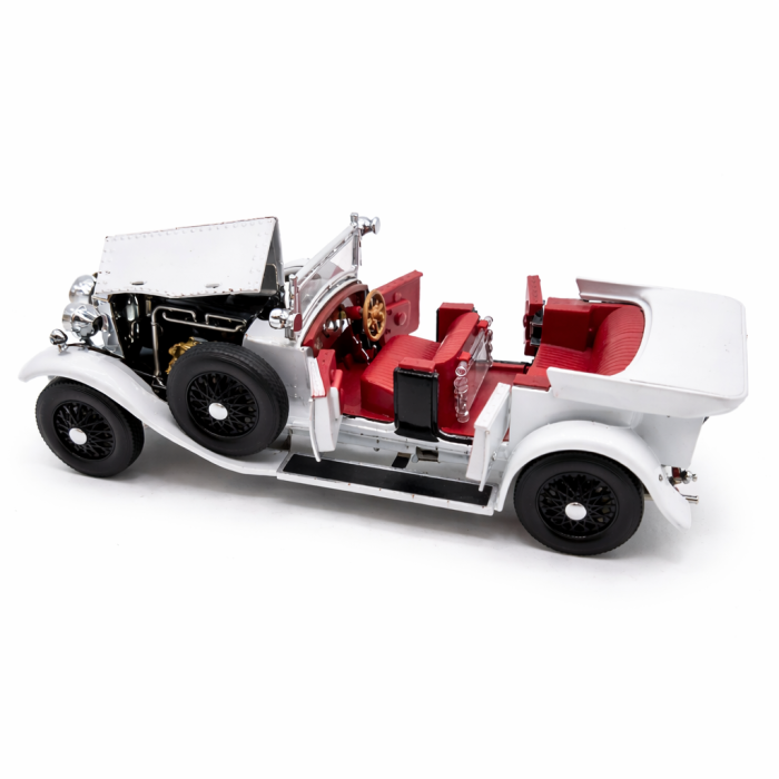 Machetă Auto Rolls Royce Phantom I Alb Metalizat, Metal, Scara 1:24 [8]