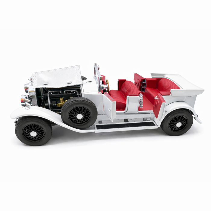Machetă Auto Rolls Royce Phantom I Alb Metalizat, Metal, Scara 1:24 [7]