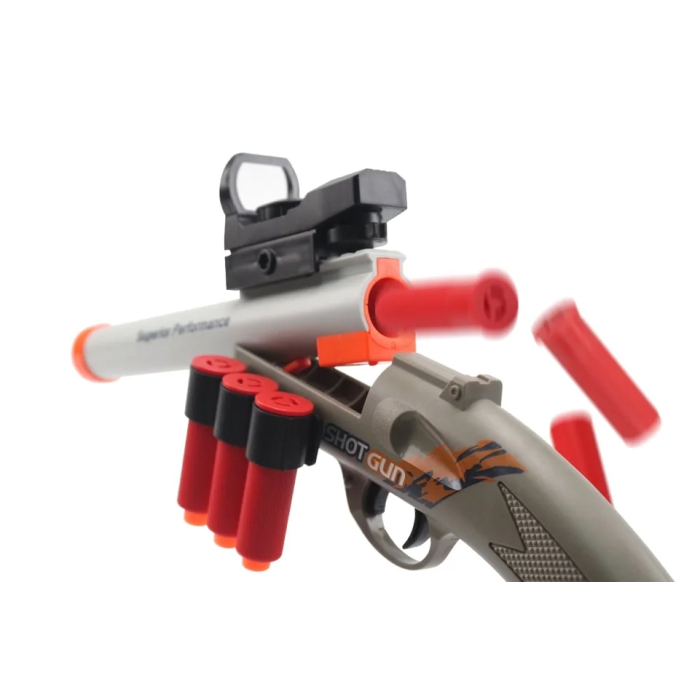 Pușcă de jucărie tip NERF GUN, ejectare cartușe, efect realist, accesorii incluse, multicolor [3]