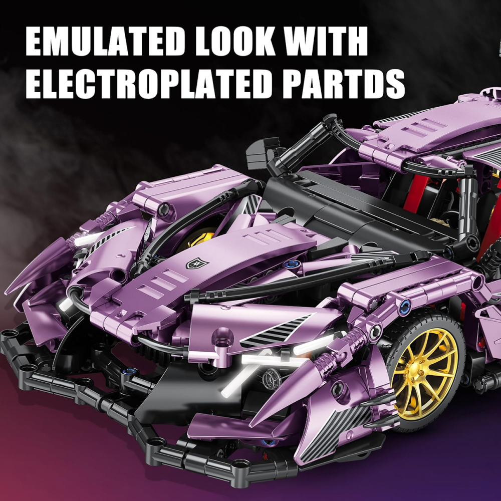 Set de Construit din 1266 piese - supercar Chevrolet Corvette C8, scară 1:14 [7]