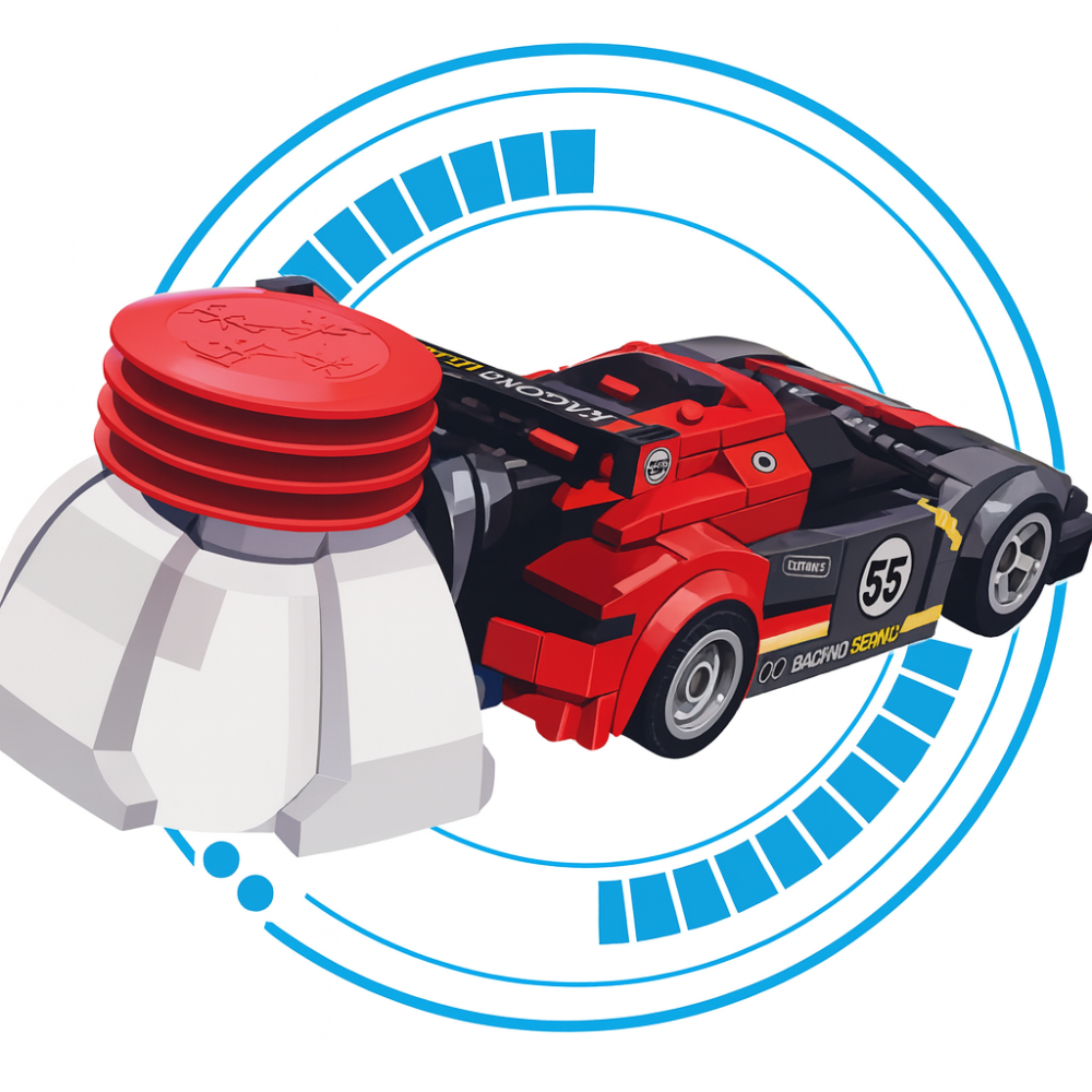 Set de Construit din 456 piese - Mașină Sport roșie care se transformă în Robot [7]