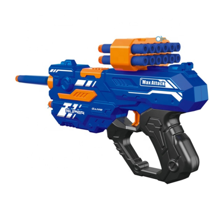 Pistol tip NERF GUN de jucărie cu gloanțe moi EVA, încărcător, tragere manuală, set cu 14 proiectile [3]