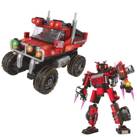 Seturi de construit - Set de Construit din 458 piese - Mașină Off-Road care se transformă în Robot