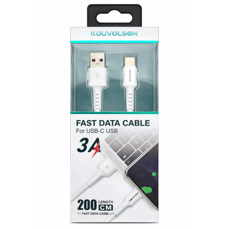 Cablu de date și încărcare USB - USB-C, 3A, 2m, fast charge, transfer date rapid [1]