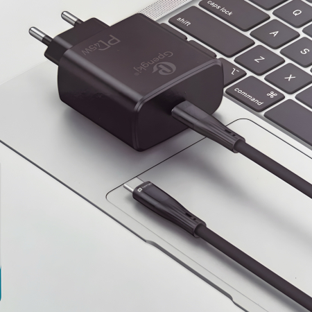 Încărcător laptop și telefon USB-C 45W PD cu cablu Type-C 2m inclus, fast charge [2]