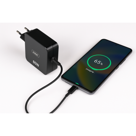 Încărcător  laptop și telefon USB-C 80W fast charge, protecție inteligentă, compact [1]