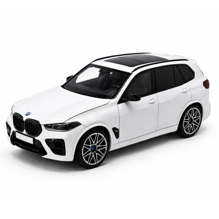 Machete Auto - Machetă Auto BMW X5 M Competition LCI, Alb Metalizat, Metal, Scara 1:32
