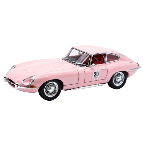 Machete Auto - Machetă Auto Jaguar E-Type XK-E Roz Pastel, Metal, Scara 1:24