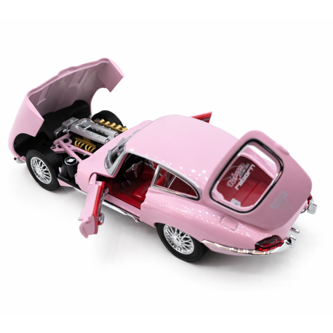 Machetă Auto Jaguar E-Type XK-E Roz Pastel, Metal, Scara 1:24 [4]