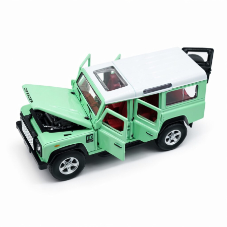 Machetă Auto Land Rover Defender 110 Verde, Metal, Scara 1:32 [4]