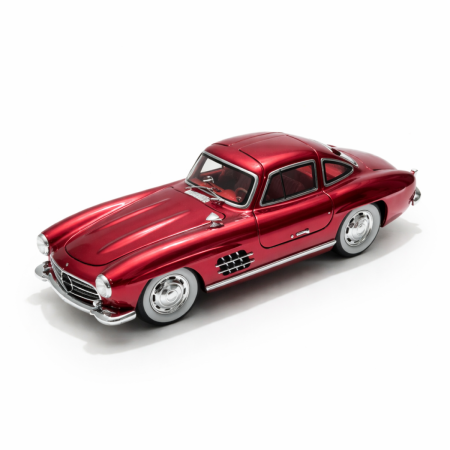 Machete Auto - Machetă Auto Mercedes-Benz 300 SL Gullwing Roșu Metalic, Metal, Scara 1:24