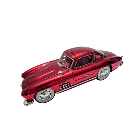 Machete Auto - Machetă Auto Mercedes-Benz 300 SL Gullwing Roșu Metalic, Metal, Scara 1:24