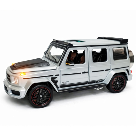 Machetă Auto Mercedes-Benz G-Class Brabus 800 Alb, Metal, Scara 1:24 [4]