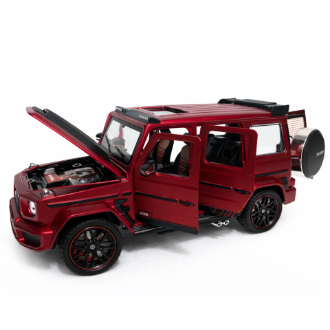 Machetă Auto Mercedes-Benz G-Class Brabus 800 Roșu Burgundy, Metal, Scara 1:24 [5]