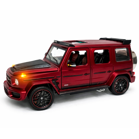 Machetă Auto Mercedes-Benz G-Class Brabus 800 Roșu Burgundy, Metal, Scara 1:24 [4]