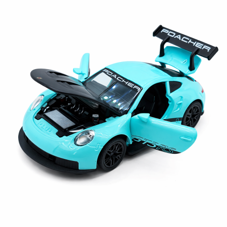Machetă Auto Porsche GT3 RS Poacher Turcoaz, Metal, Scara 1:32 [6]