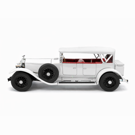 Machetă Auto Rolls Royce Phantom I Alb Metalizat, Metal, Scara 1:24 [1]