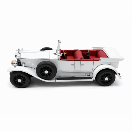 Machetă Auto Rolls Royce Phantom I Alb Metalizat, Metal, Scara 1:24 [5]