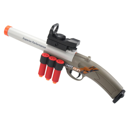 Arme de Jucărie - Pușcă de jucărie tip NERF GUN, ejectare cartușe, efect realist, accesorii incluse, multicolor