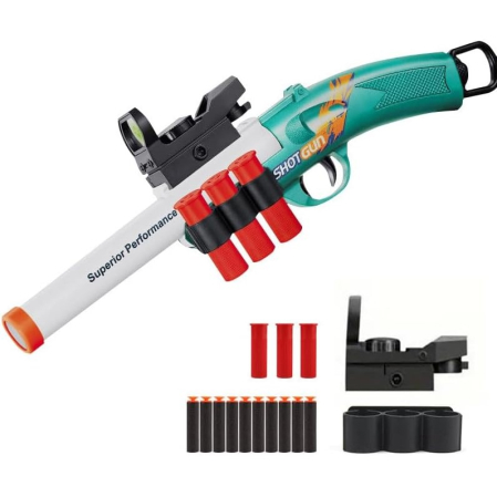 Pușcă de jucărie tip NERF GUN, ejectare cartușe, efect realist, accesorii incluse, multicolor [3]