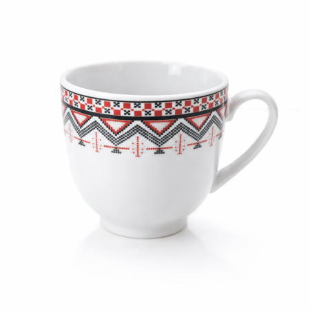 Set 6 cești cu 6 farfurioare, motive tradiționale românești, 150 ml [2]