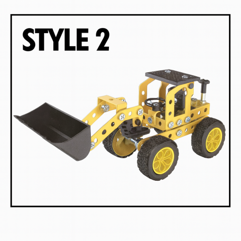 Set construcție metalic STEM 6 în 1, vehicule utilaje, 146 piese, unelte incluse, model educativ, 8+ ani [2]