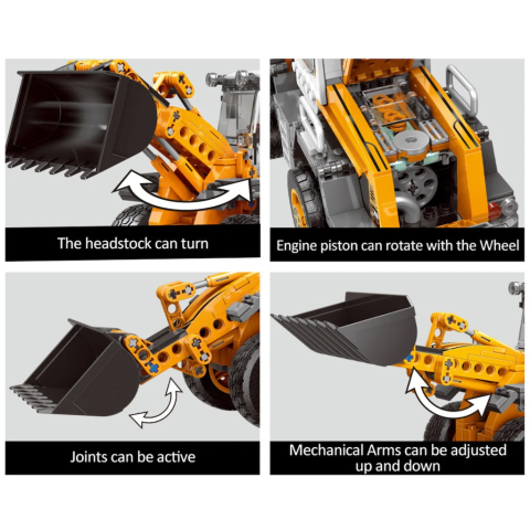 Set de Construcit din 694 piese - Buldozer/Excavator, pentru copii 6+ [3]