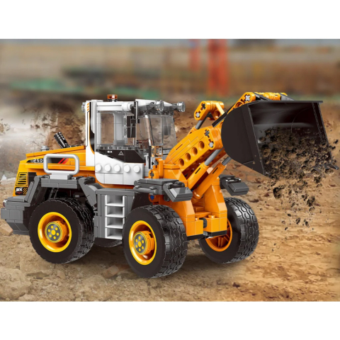 Set de Construcit din 694 piese - Buldozer/Excavator, pentru copii 6+ [4]