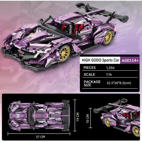 Set de Construit din 1266 piese - supercar Chevrolet Corvette C8, scară 1:14 [3]