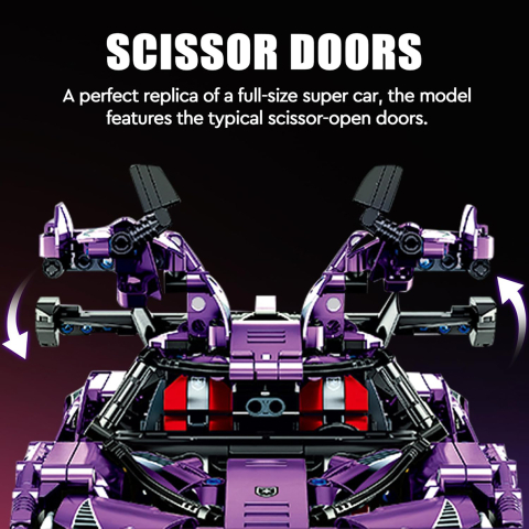 Set de Construit din 1266 piese - supercar Chevrolet Corvette C8, scară 1:14 [1]