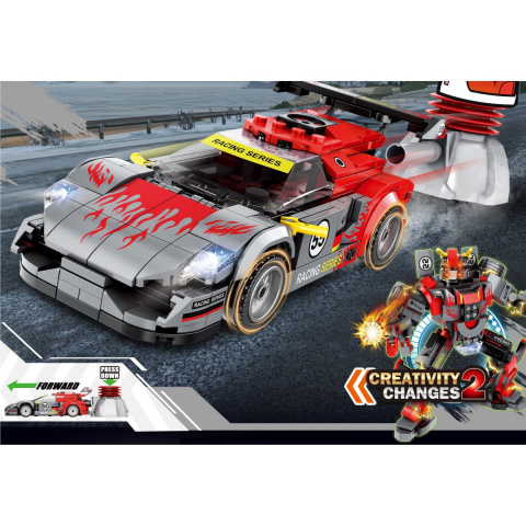 Set de Construit din 456 piese - Mașină Sport roșie care se transformă în Robot [1]