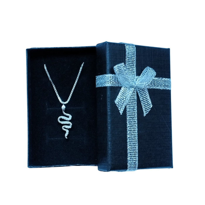 Lantisor cu pandantiv model sarpe luxos, placat cu argint si cristale de zirconiu [4]
