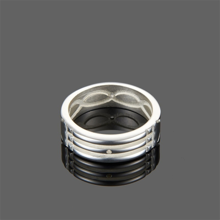 Inel creativ argintiu model Atlant, design geometrie sacra, unisex, masura 6 [1]