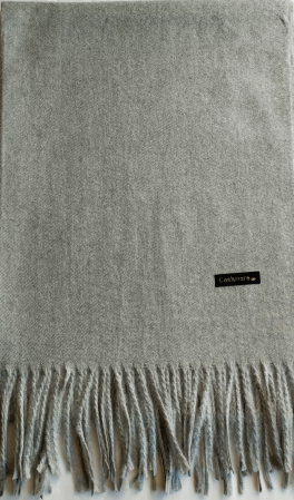 Set sal din casmir gri-deschis cu bereta asortata in stil frantuzesc, 200 x 75 cm [1]
