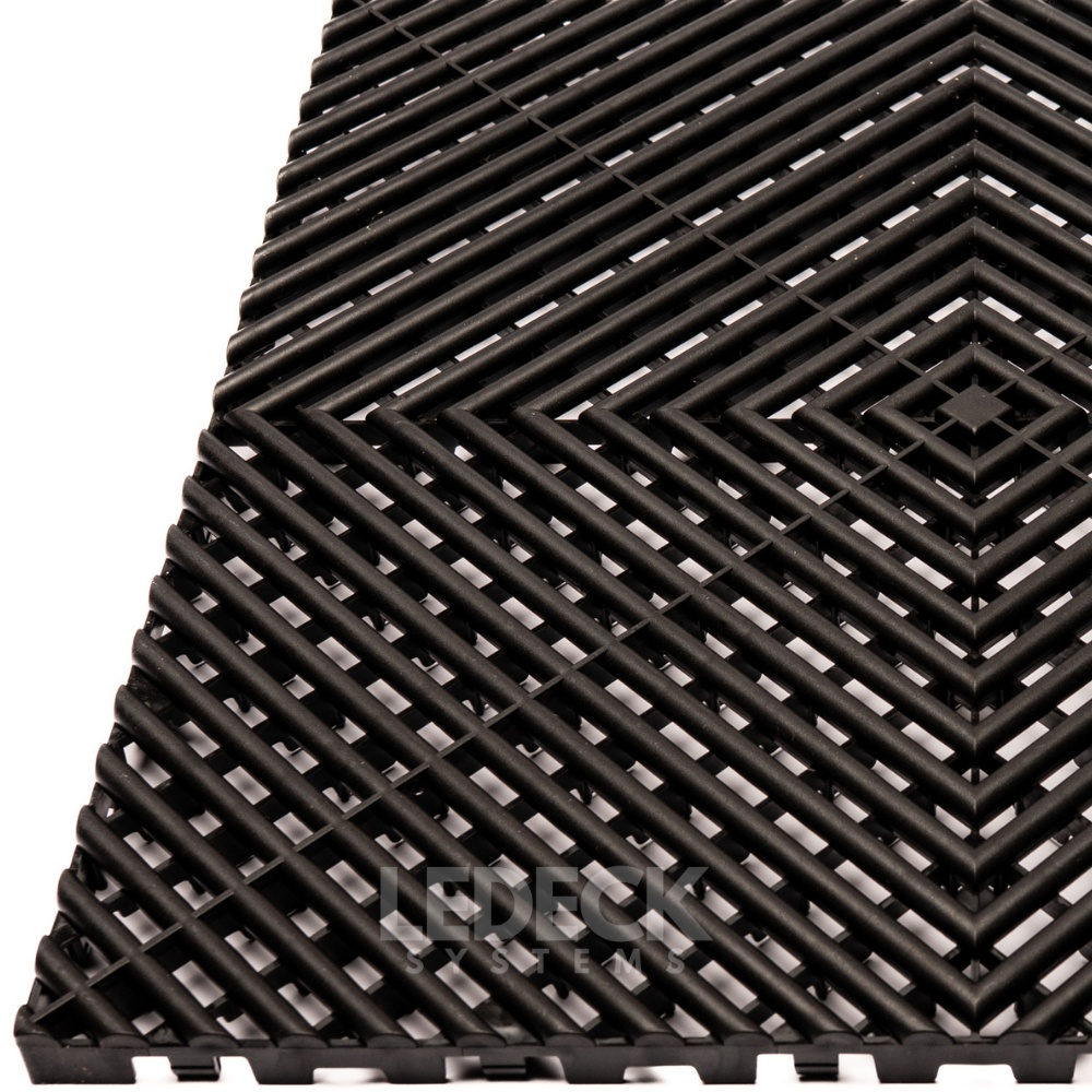 Pardoseala Modulara Plastic PP – Exterior, Garaj Auto, Service, Terasa - NEGRU (preț pe m²) [3]