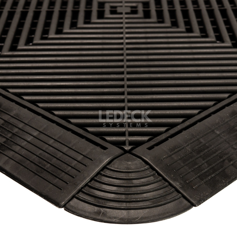Colț Pardoseala Modulara Plastic PP – NEGRU [2]