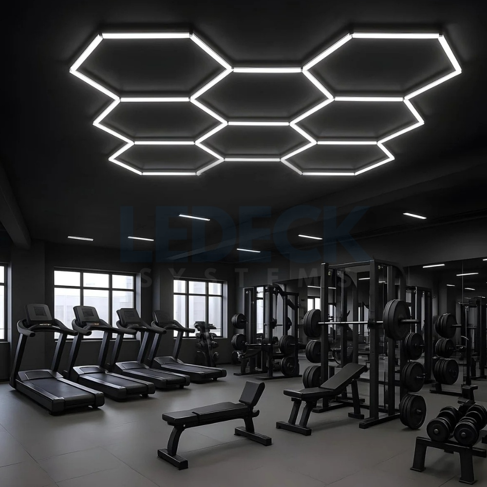 Lumină LED Hexagonală – 8 Module 236x246CM - Garaj, Dormitor, Cameră Gaming, Spații Private [3]