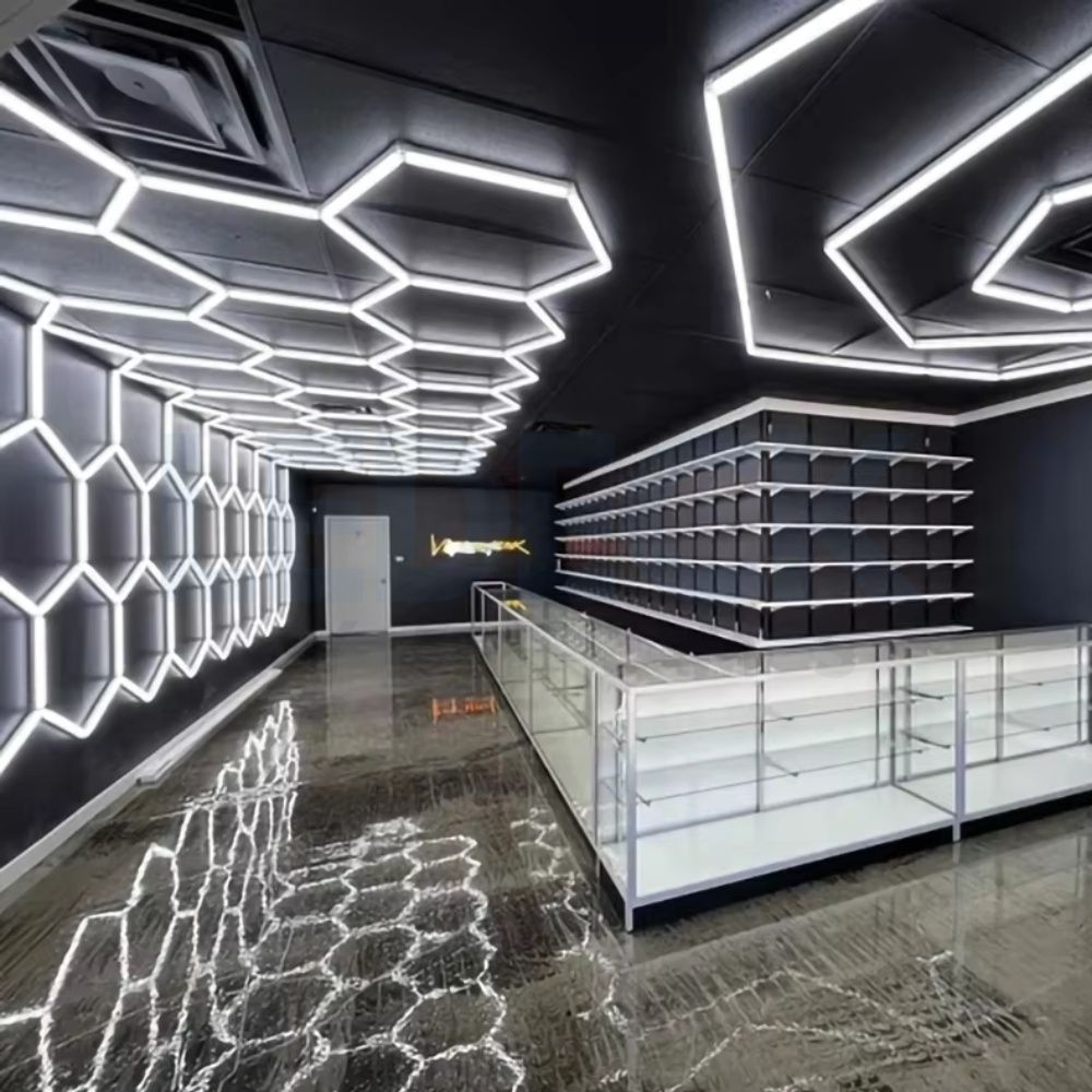 Lumină LED Hexagonală Modulară Custom – Sistem Extensibil Honeycomb pentru Spații Profesionale [5]