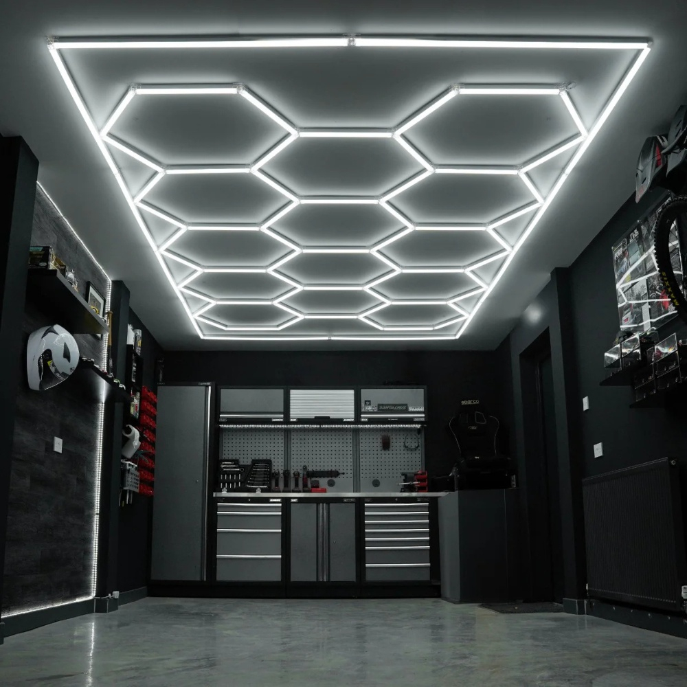 Cleme Metalice Fixare Honeycomb Hexagon LED – Montaj Perete/Tavan, Sistem Iluminat Modular pentru Frizerie, Detailing, Service Auto [3]