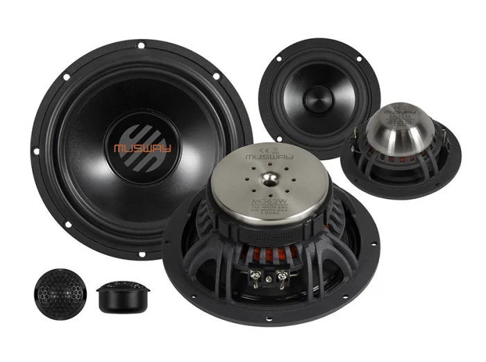 Boxe auto componente Musway MG6.3A, 125W RMS, 16.5 cm, 3 cai, set 2 difuzoare [1]