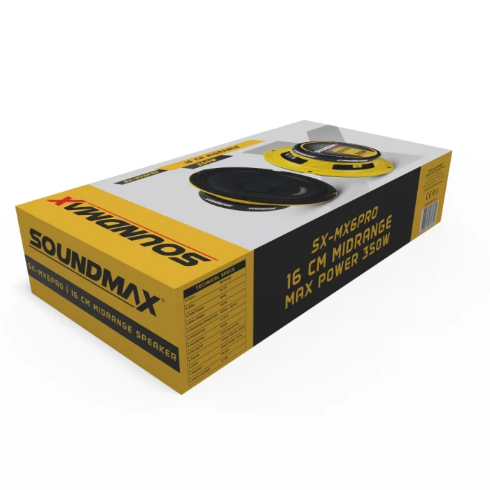 Difuzoare auto Soundmax SX-MX6PRO, midrange, 165 mm, 4 Ohm, 120W RMS [2]