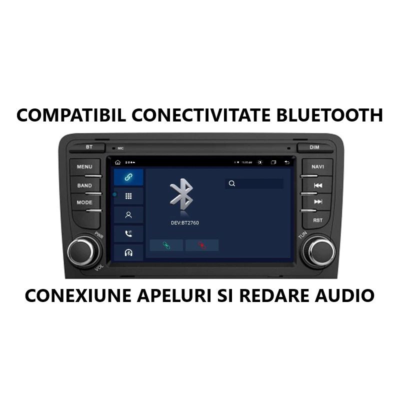 Navigatie Audi A3 2003-2011 7 inch 2GB 32GB 4 Core [4]