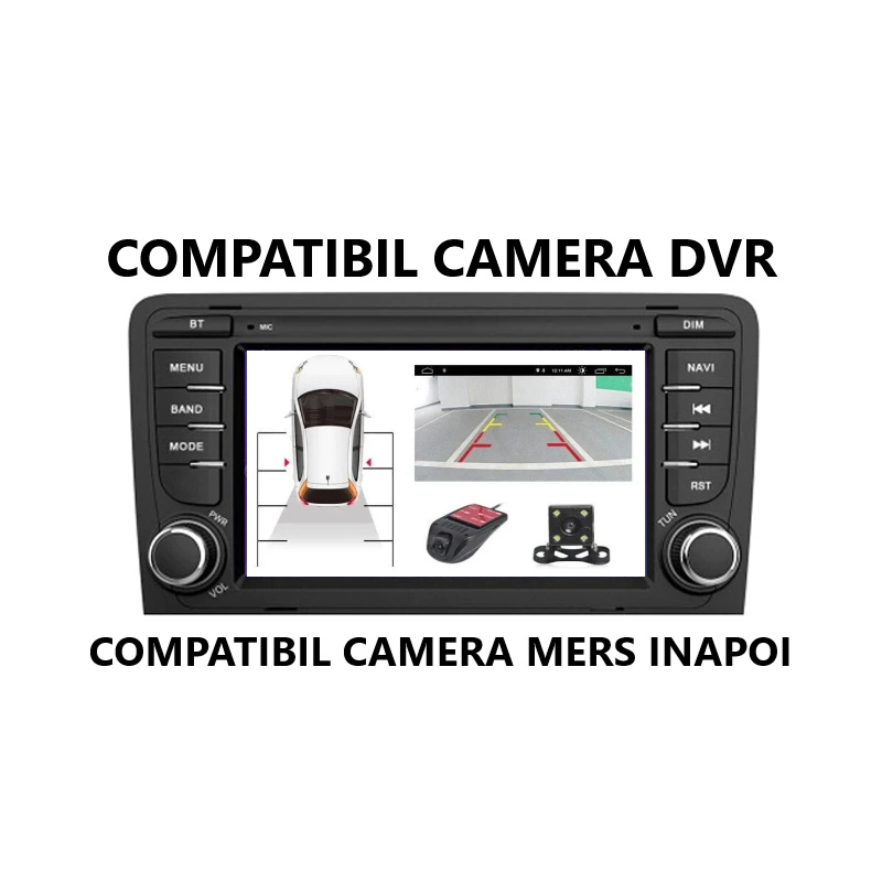 Navigatie Audi A3 2003-2011 7 inch 2GB 32GB 8 Core 4G [4]