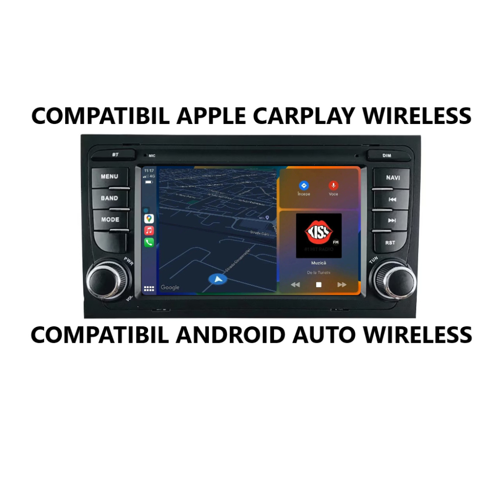 Navigatie Audi A4 B7 2004-2008 7 inch 4GB 64GB 8 Core 4G [2]