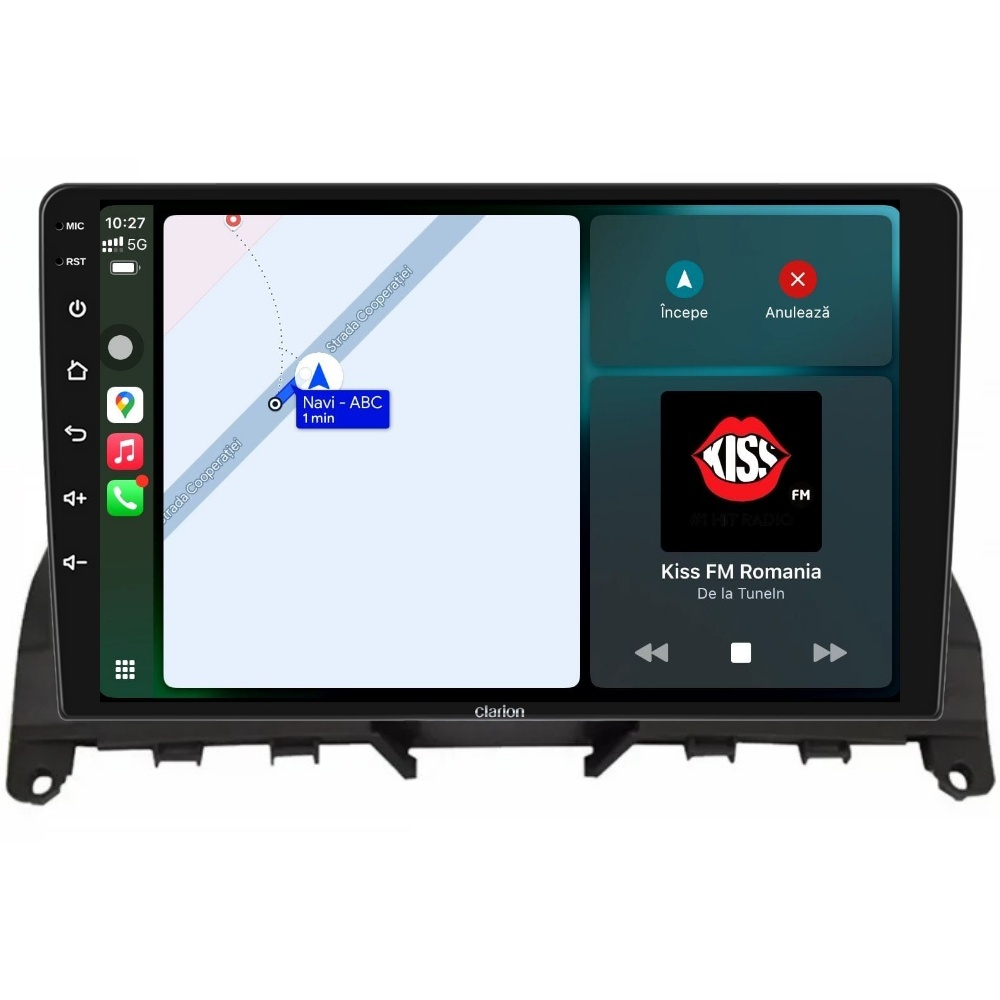 Navigatie CLARION Mercedes C Klass W204 2007-2014 9 inch 2GB 32GB 8 CORE [2]