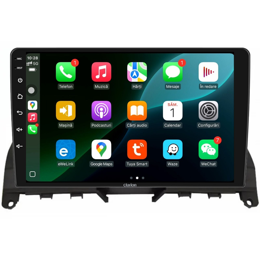 Navigatie CLARION Mercedes C Klass W204 2007-2014 9 inch 4GB 64GB 8 CORE [3]