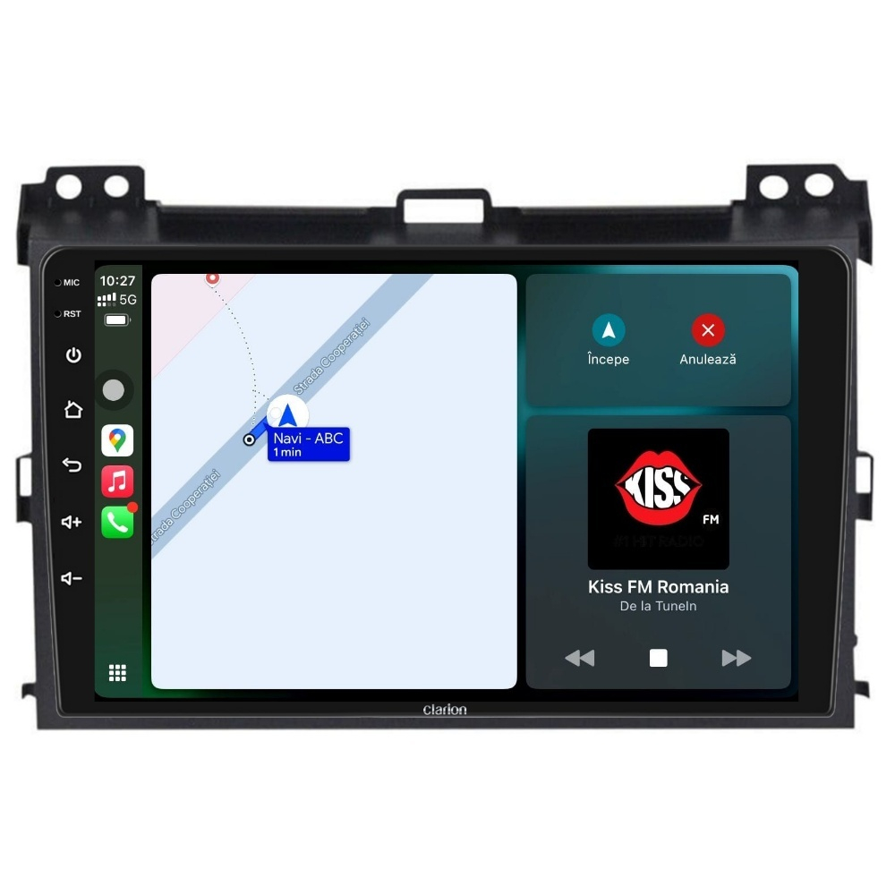 Navigatie CLARION Toyota Land Cruser Prado J12 2002-2010 9 inch 4GB 64GB 8 CORE [2]