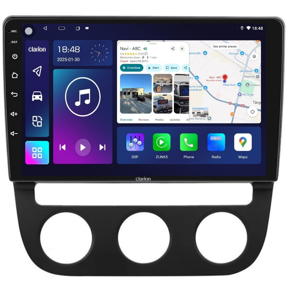 Navigatie CLARION VW Jetta 3 2004-2011 10 inch 2GB 32GB 8 CORE [1]